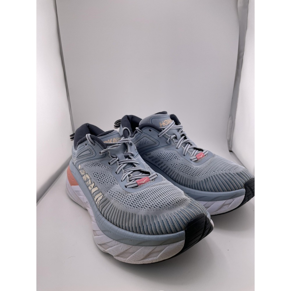 HOKA ONE ONE Bondi 7 Running Shoes Mens Size 10 Blue Gray Max Cushion Road Gym - Picture 7 of 15